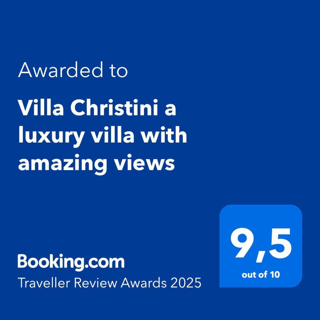 Villa Christini A Luxury Villa With Amazing Views Tzitzifes ภายนอก รูปภาพ